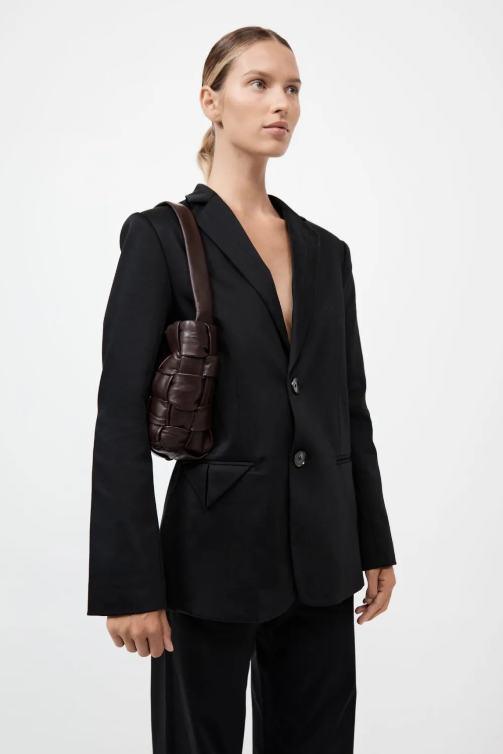 Textured Mini Woven Tote -|St. Agni New