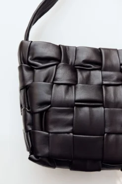 Textured Mini Woven Tote -|St. Agni New