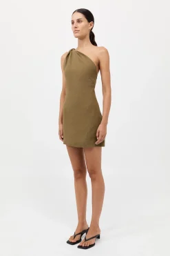 Twisted Linen Mini Dress -|St. Agni Cheap