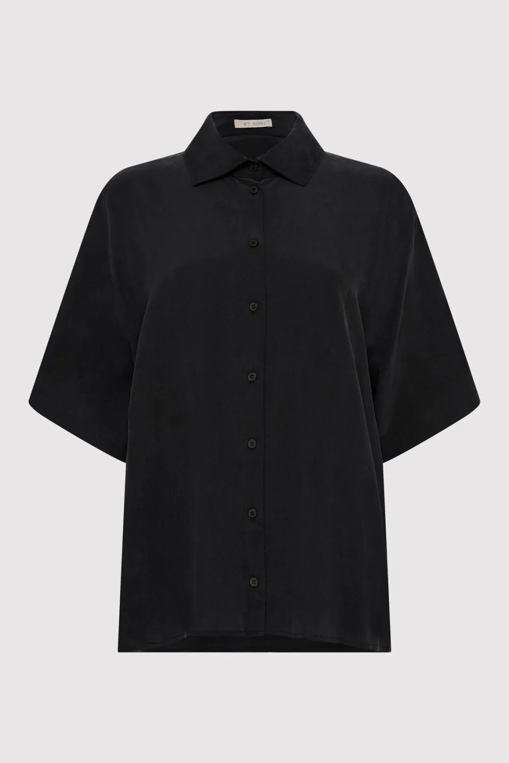 Unisex Silk Shirt - Washed Black|St. Agni Store