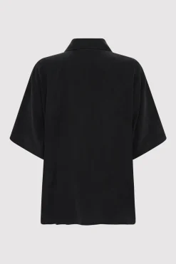 Unisex Silk Shirt - Washed Black|St. Agni Store