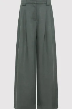 Wide Leg Pleat Pants -|St. Agni Store