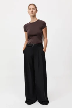 Wide Leg Pleat Pants -|St. Agni Cheap