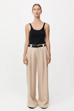 Wide Leg Pleat Pants -|St. Agni Online