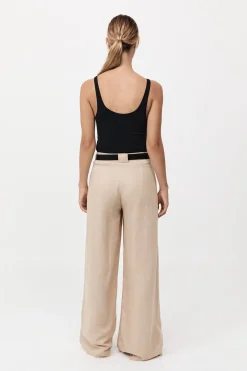 Wide Leg Pleat Pants -|St. Agni Online