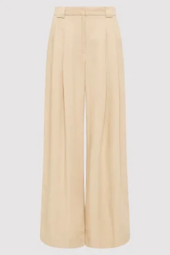 Wide Leg Pleat Pants -|St. Agni Online