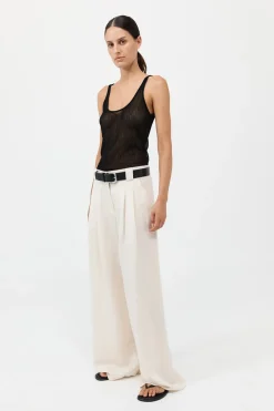 Wide Leg Pleat Pants -|St. Agni Store