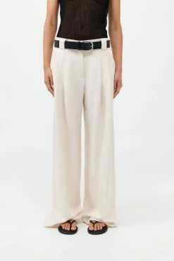 Wide Leg Pleat Pants -|St. Agni Store