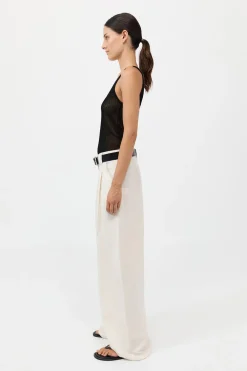 Wide Leg Pleat Pants -|St. Agni Store