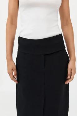 Wide Waistband Column Skirt -|St. Agni Shop