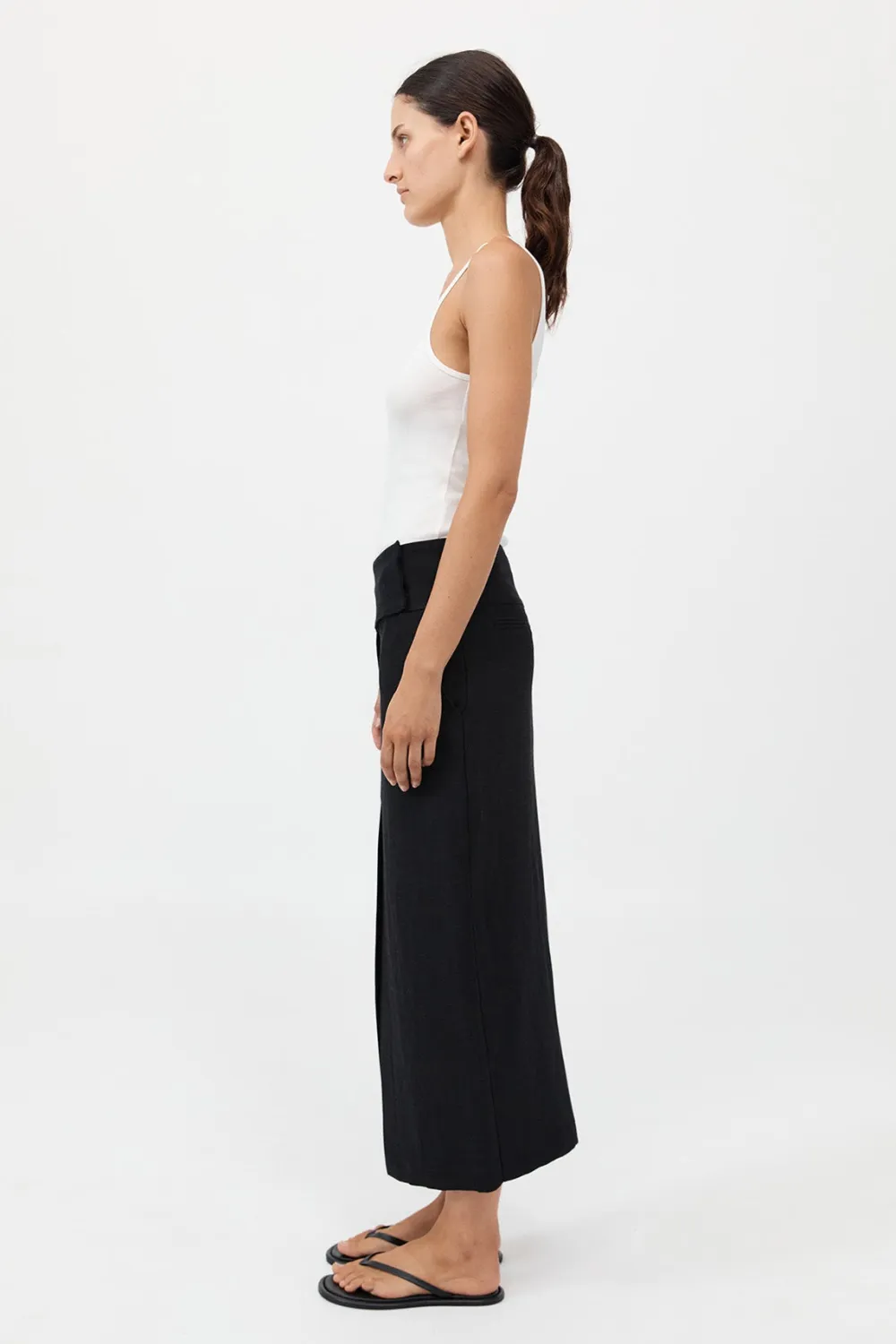 Wide Waistband Column Skirt -|St. Agni Shop