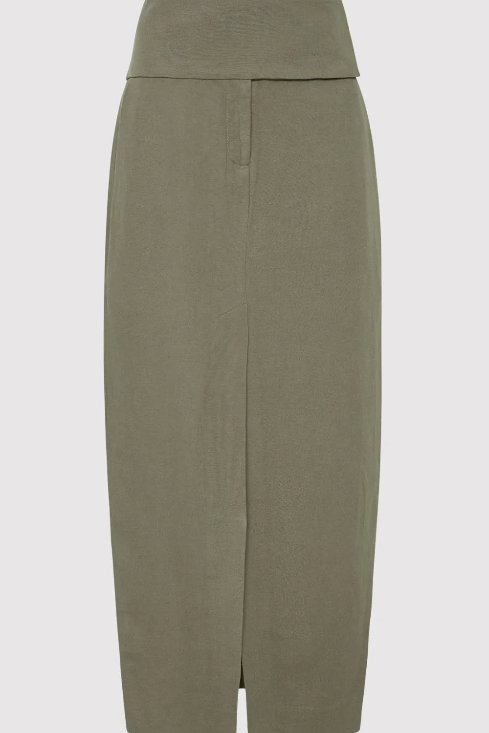 Wide Waistband Column Skirt -|St. Agni Outlet