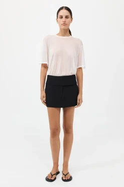 Wide Waistband Mini Skirt -|St. Agni Cheap