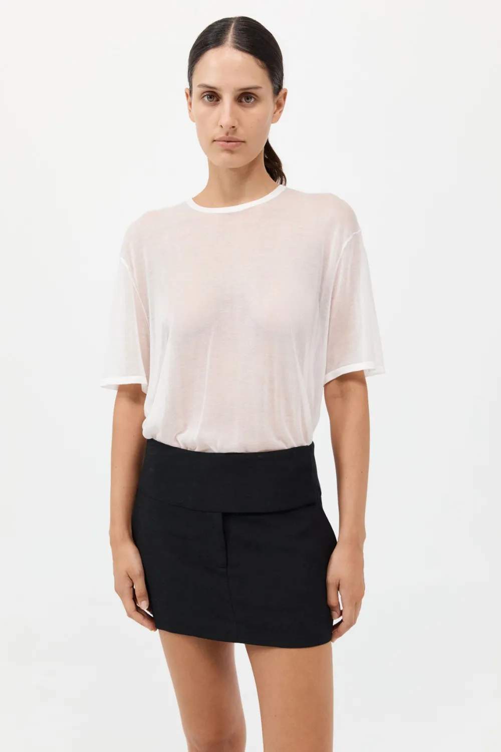 Wide Waistband Mini Skirt -|St. Agni Cheap