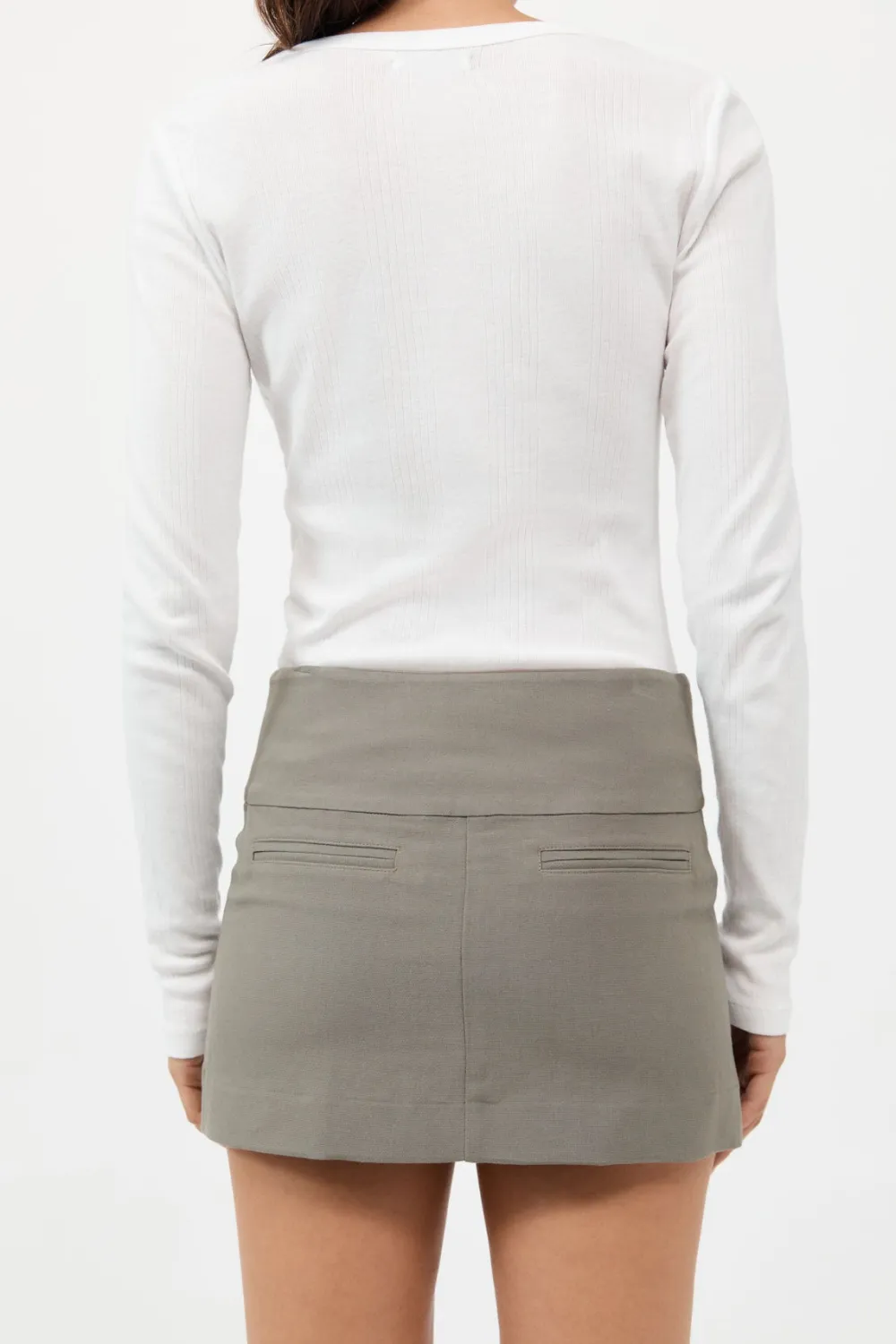 Wide Waistband Mini Skirt -|St. Agni Shop