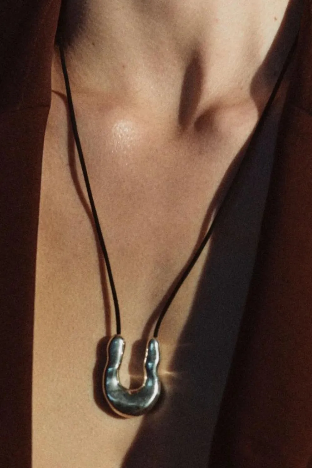 Wishbone Pendant - Black - By AGMES|St. Agni Cheap