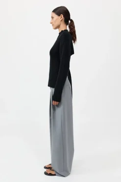 Wool Cashmere Blend Tie Back Jumper -|St. Agni Sale