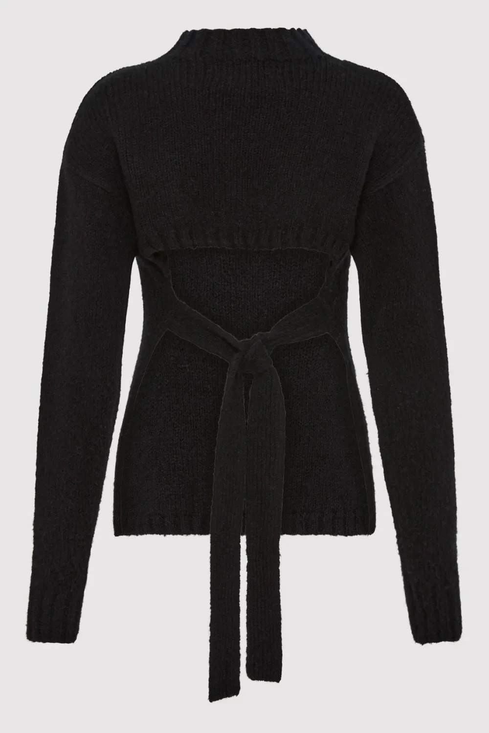 Wool Cashmere Blend Tie Back Jumper -|St. Agni Sale
