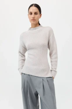 Wool Cashmere Blend Tie Back Jumper -|St. Agni Store