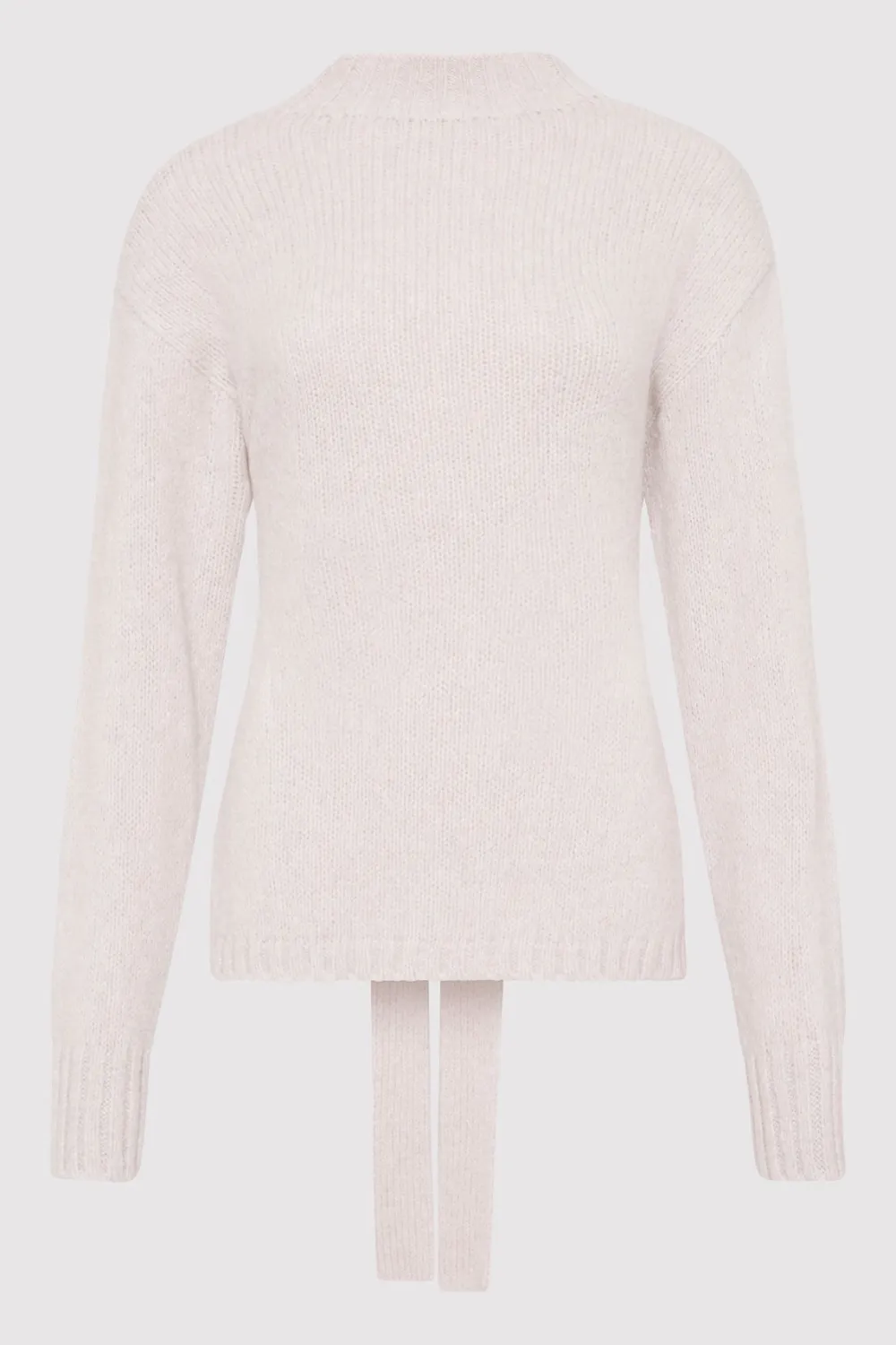 Wool Cashmere Blend Tie Back Jumper -|St. Agni Store