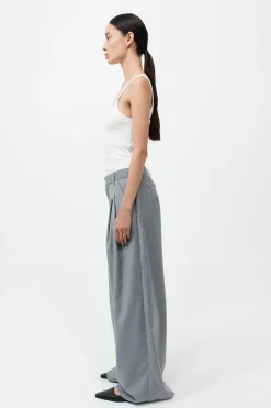 Wool Pleat Pants - Grey|St. Agni Cheap