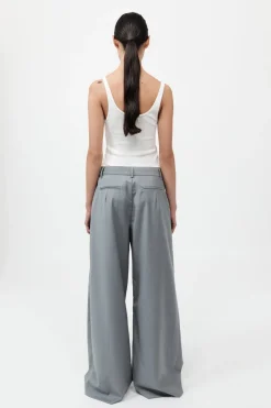 Wool Pleat Pants - Grey|St. Agni Cheap