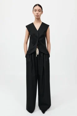 Wool Vest - Black|St. Agni Store