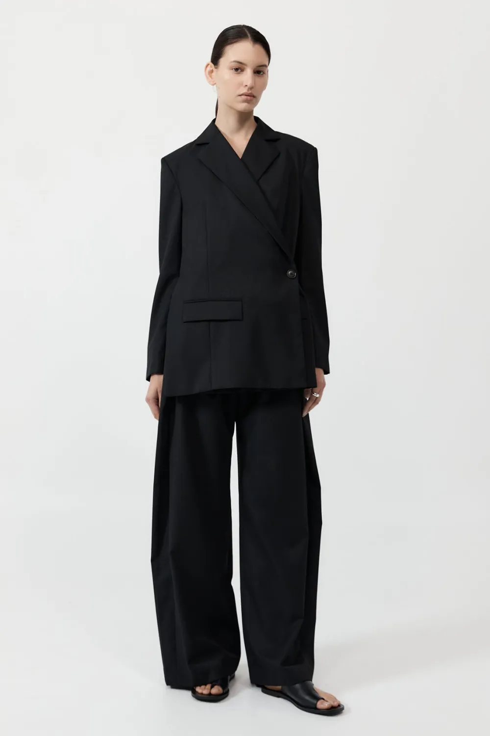 Wrap Blazer - Black|St. Agni Discount