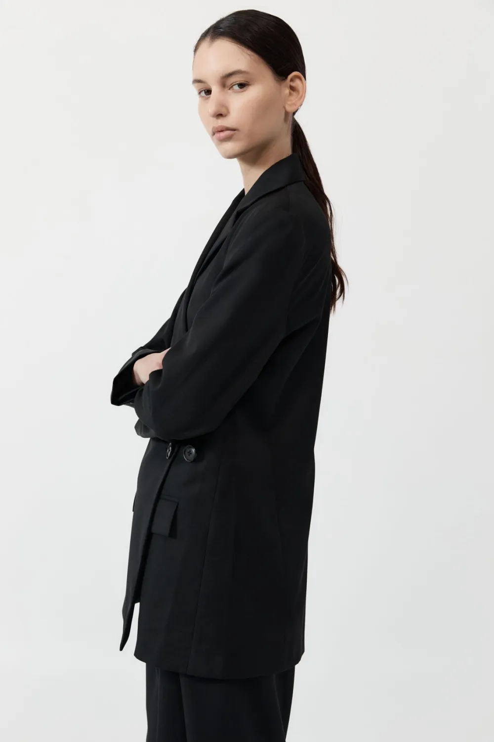 Wrap Blazer - Black|St. Agni Discount
