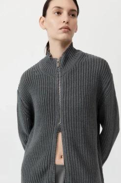 Zip Detail Cardigan -|St. Agni Hot