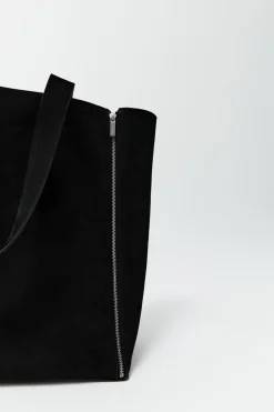 Zip Tote Bag - Black|St. Agni Fashion
